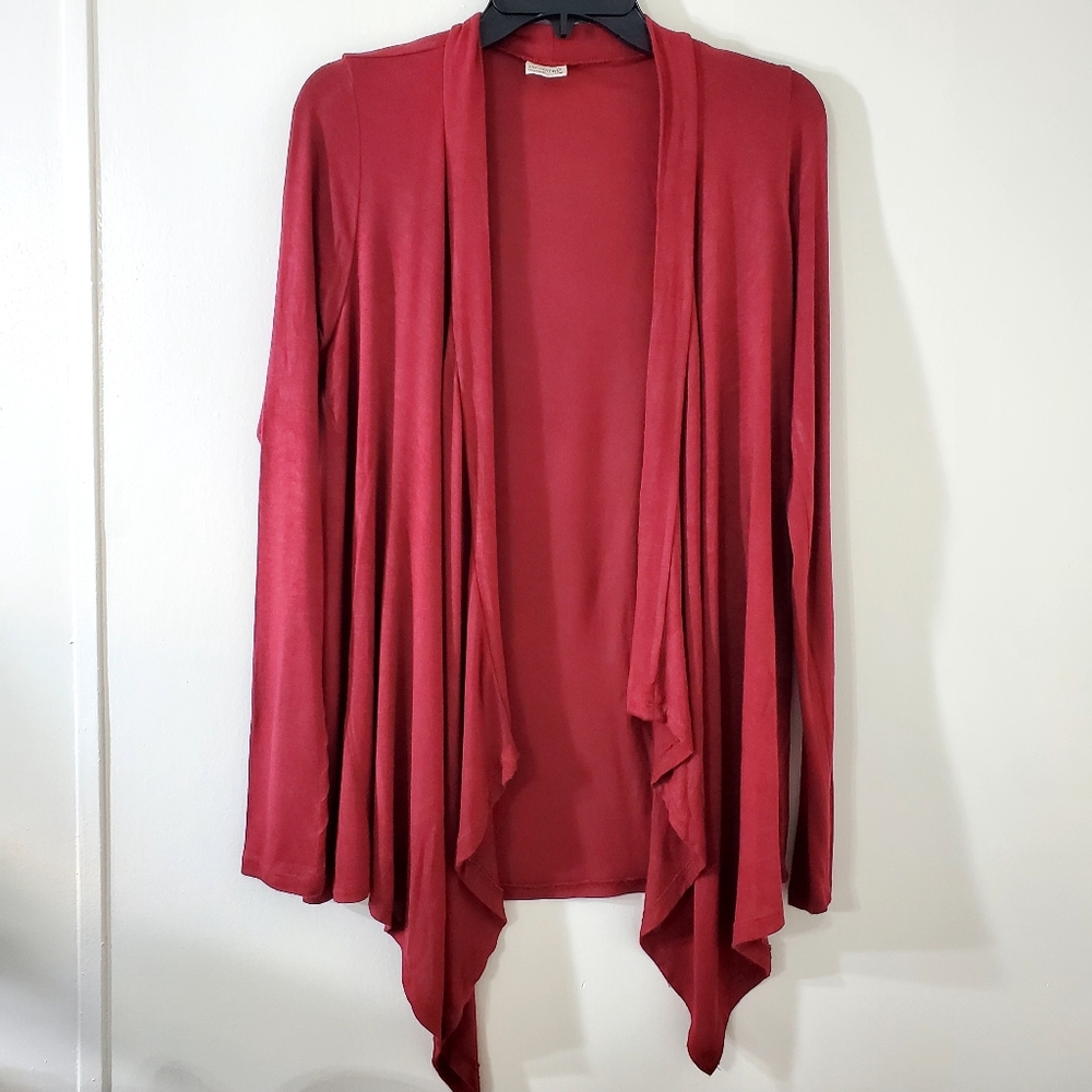 Full Tilt Cardigan Womens Juniors Burgundy Medium